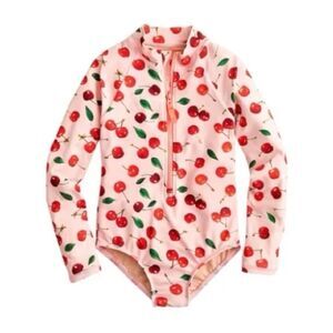 Crewcuts Pink and Red Bodysuit with Playful Strawberry Print